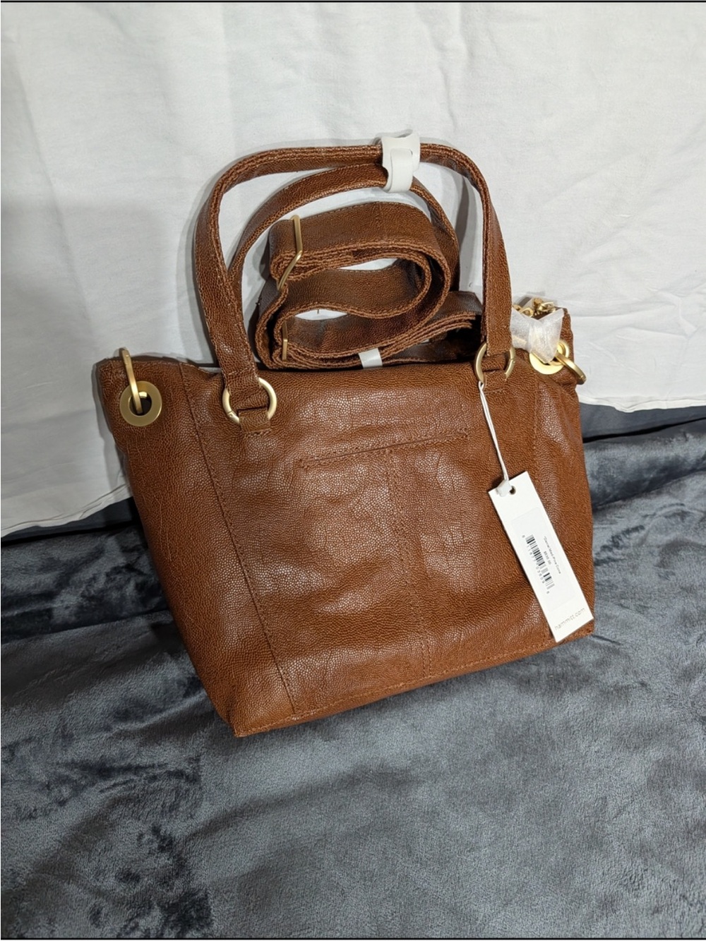 Hammitt Daniel Medium Camel leather satchel NWT shoulder & crossbody straps - Picture 2 of 10